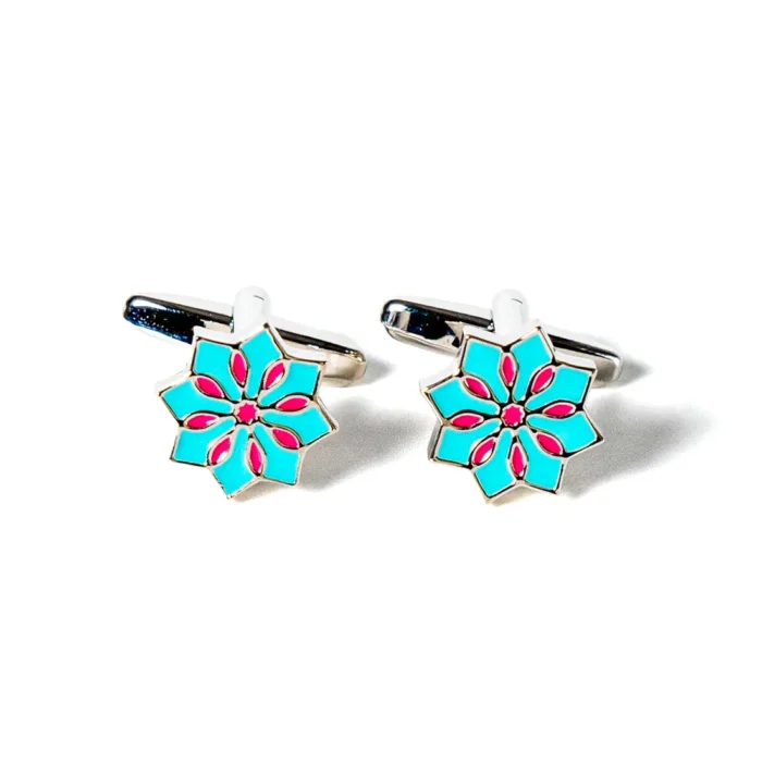 Ethnic Mosaic Cufflinks Blue