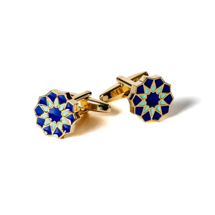 Ethnic Mosaic Cufflinks Turquoise