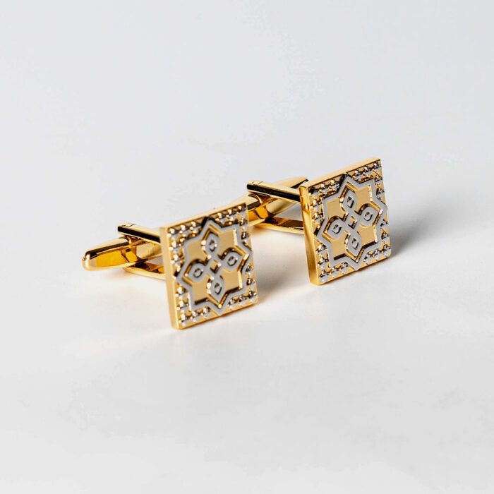 Andalucian Silver on Gold Cufflinks