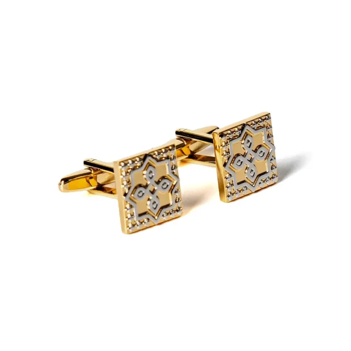Andalucian Silver on Gold Cufflinks