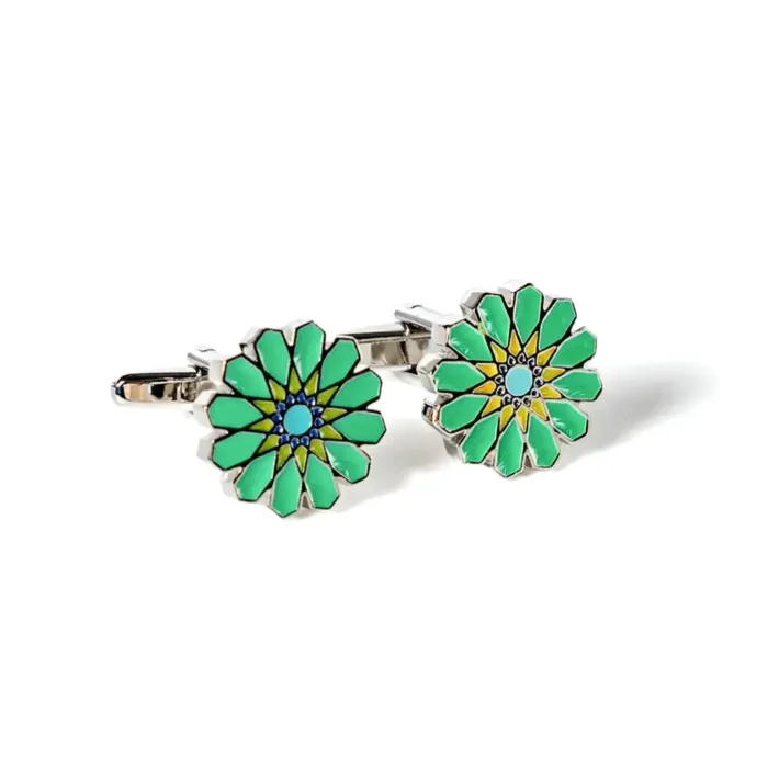 Andalucian Green and Silver Cufflinks